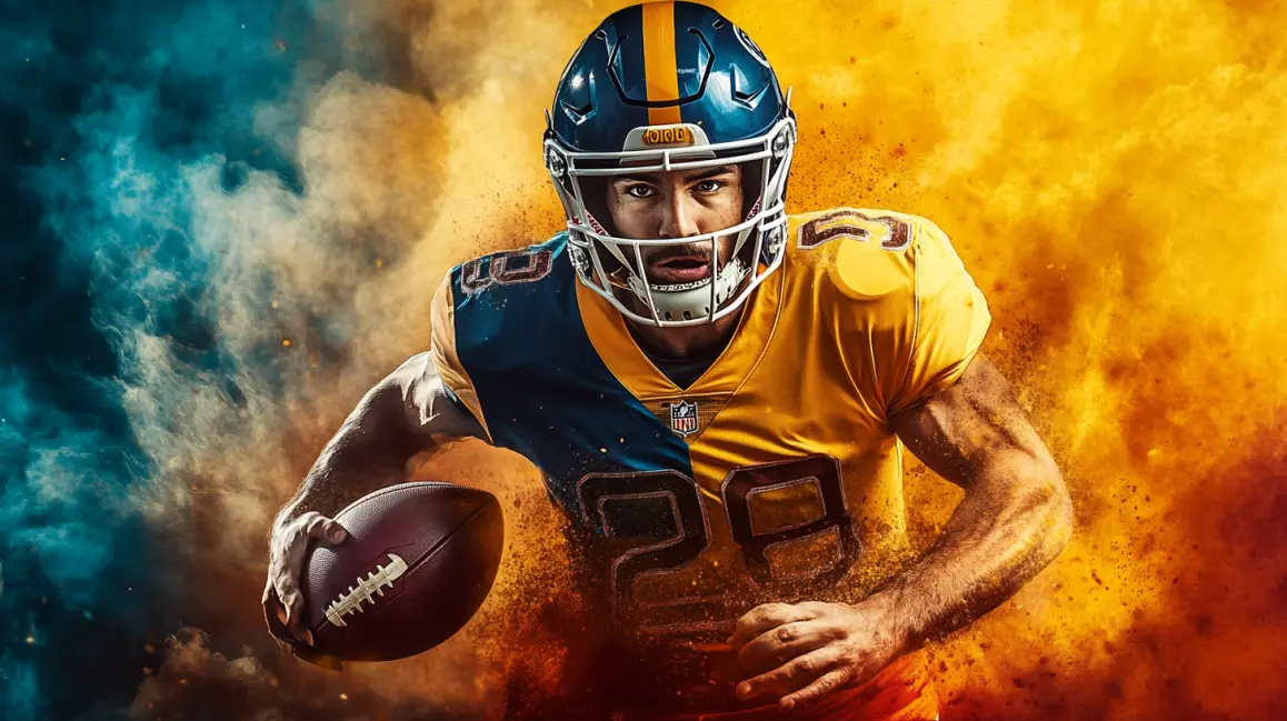 A handsome cricket player in a tropical setting represents the international cricket matches from around the world that you can bet on with the RICH TURBO sports app.