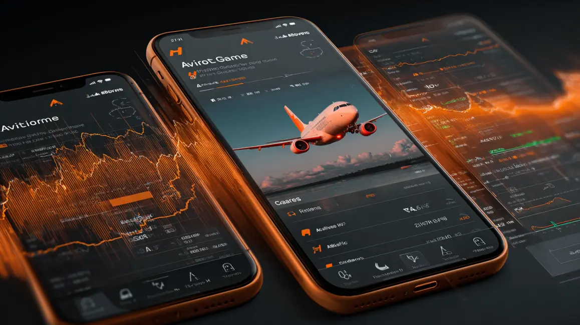 A woman in a pink dress holds a phone showing the 'Aviator Game', with a 777 slot machine nearby, blending classic casino fun with modern crash game excitement at RICH TURBO.